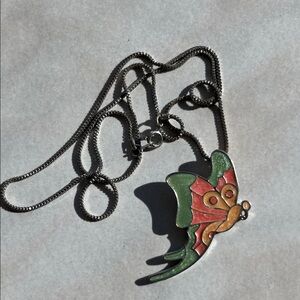 Colorful Butterfly Pendant Necklace